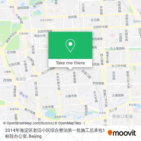 2014年海淀区老旧小区综合整治第一批施工总承包1标段办公室 map