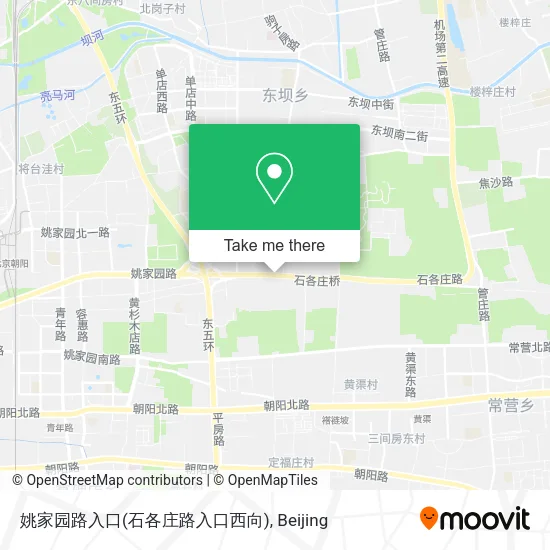 姚家园路入口(石各庄路入口西向) map
