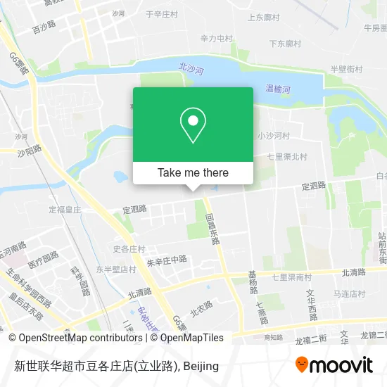 新世联华超市豆各庄店(立业路) map