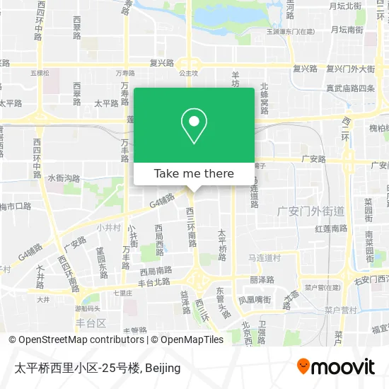 太平桥西里小区-25号楼 map