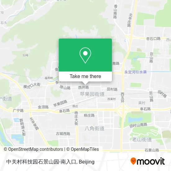 中关村科技园石景山园-南入口 map