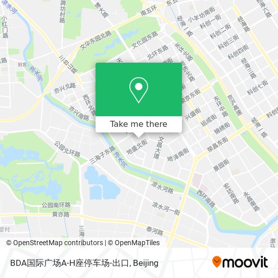 BDA国际广场A-H座停车场-出口 map