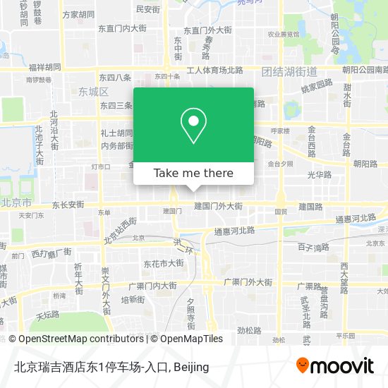 北京瑞吉酒店东1停车场-入口 map