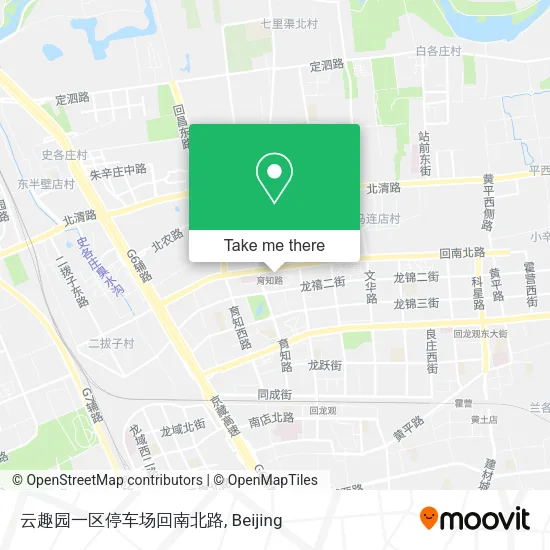 云趣园一区停车场回南北路 map