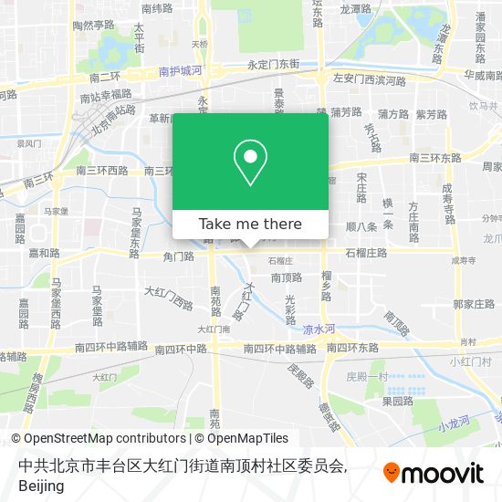 中共北京市丰台区大红门街道南顶村社区委员会 map