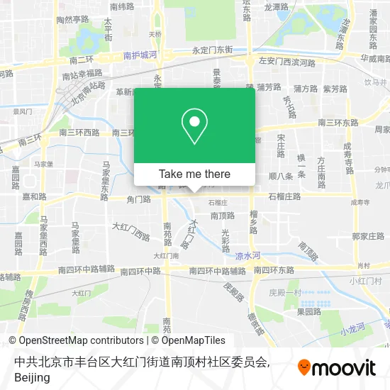 中共北京市丰台区大红门街道南顶村社区委员会 map