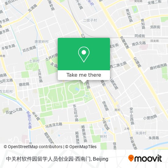 中关村软件园留学人员创业园-西南门 map