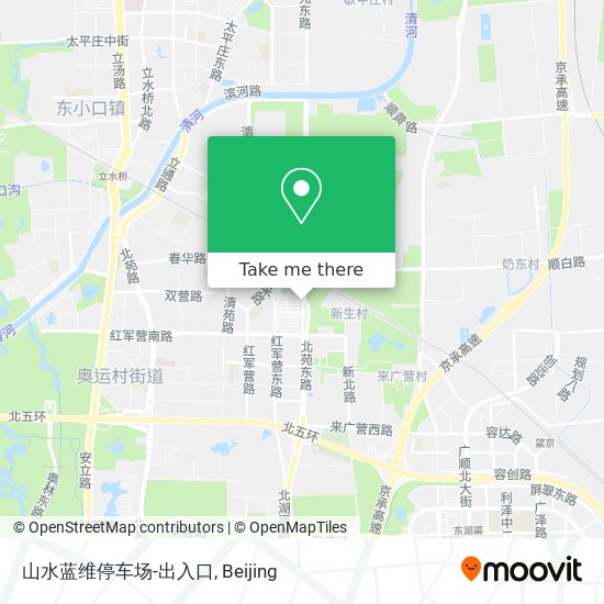 山水蓝维停车场-出入口 map