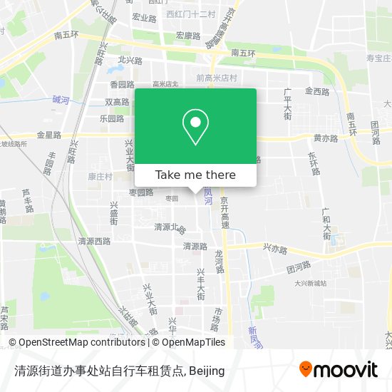 清源街道办事处站自行车租赁点 map