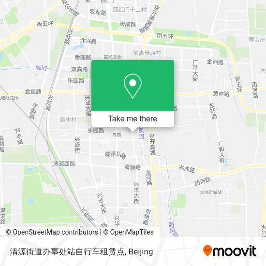 清源街道办事处站自行车租赁点 map