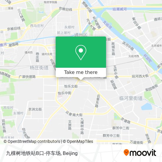 九棵树地铁站B口-停车场 map
