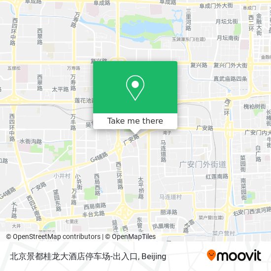 北京景都桂龙大酒店停车场-出入口 map