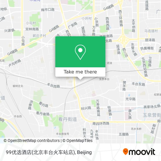 99优选酒店(北京丰台火车站店) map