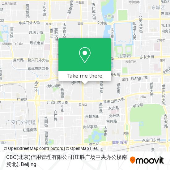CBC(北京)信用管理有限公司(庄胜广场中央办公楼南翼北) map