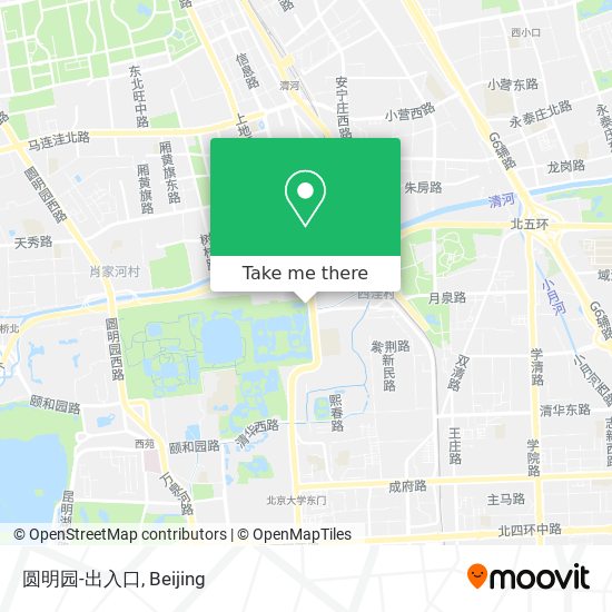 圆明园-出入口 map