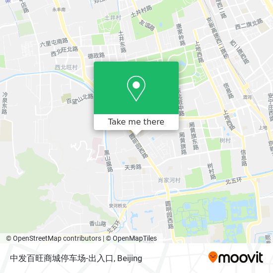 中发百旺商城停车场-出入口 map