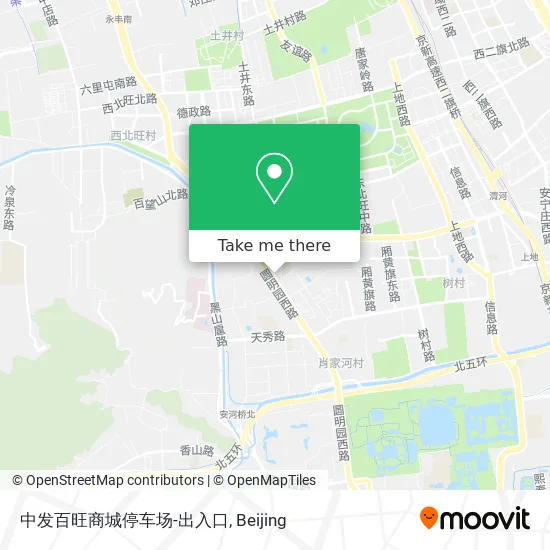 中发百旺商城停车场-出入口 map