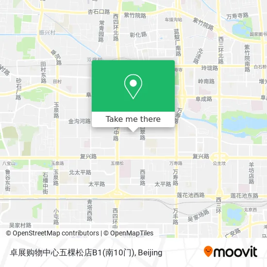 卓展购物中心五棵松店B1(南10门) map
