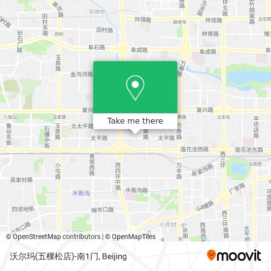 沃尔玛(五棵松店)-南1门 map