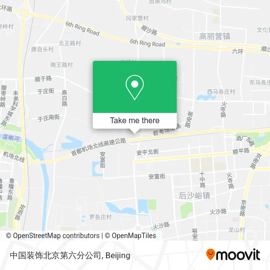 中国装饰北京第六分公司 map