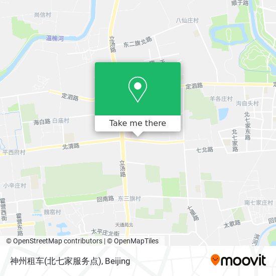神州租车(北七家服务点) map