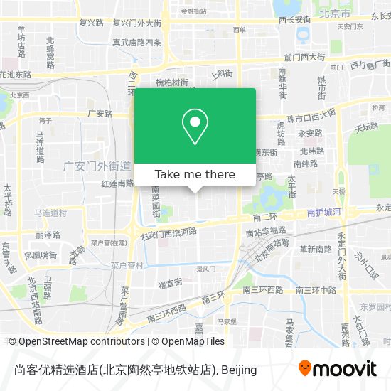 尚客优精选酒店(北京陶然亭地铁站店) map