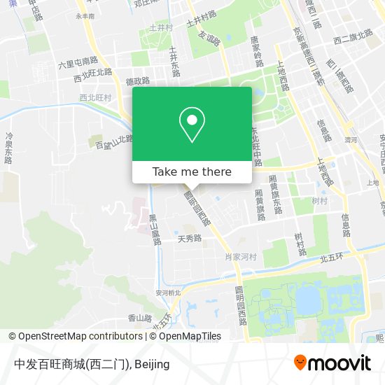 中发百旺商城(西二门) map