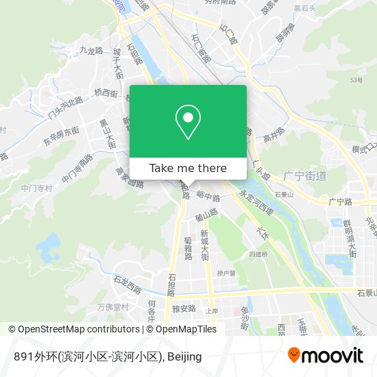 891外环(滨河小区-滨河小区) map