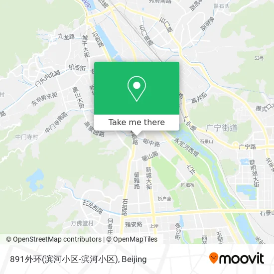 891外环(滨河小区-滨河小区) map