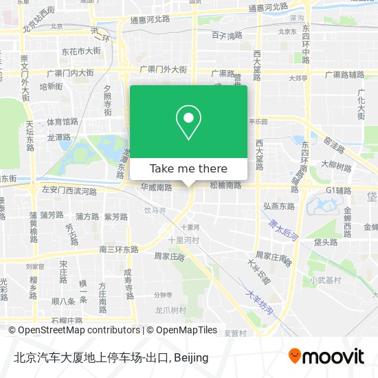 北京汽车大厦地上停车场-出口 map