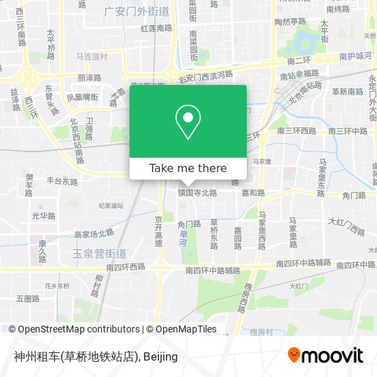 神州租车(草桥地铁站店) map