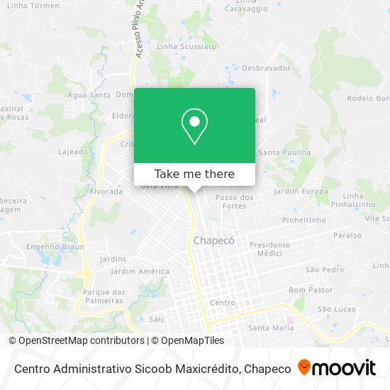 Centro Administrativo Sicoob Maxicrédito map
