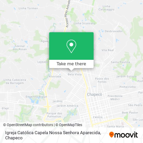 Mapa Igreja Católica Capela Nossa Senhora Aparecida