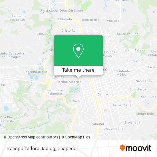 Mapa Transportadora Jadlog