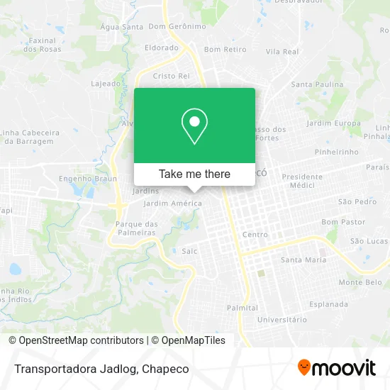 Transportadora Jadlog map