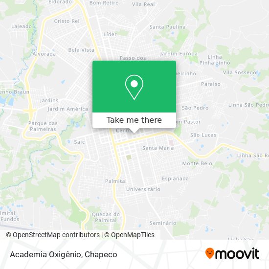 Academia Oxigênio map