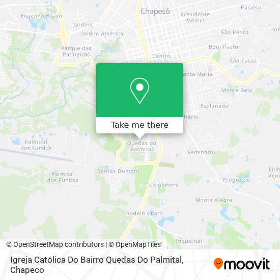 Igreja Católica Do Bairro Quedas Do Palmital map