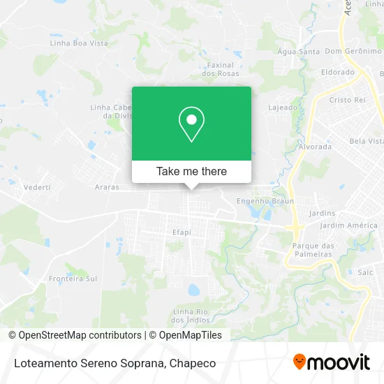 Loteamento Sereno Soprana map