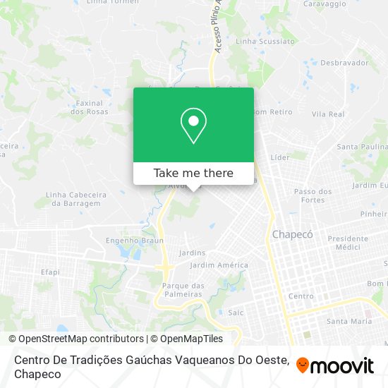 Centro De Tradições Gaúchas Vaqueanos Do Oeste map