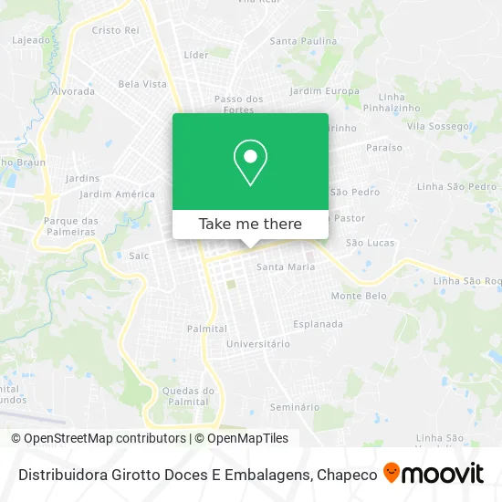 Distribuidora Girotto Doces E Embalagens map