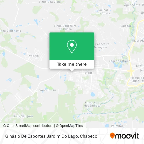 Ginásio De Esportes Jardim Do Lago map