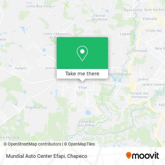 Mundial Auto Center Efapi map