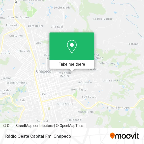 Rádio Oeste Capital Fm map