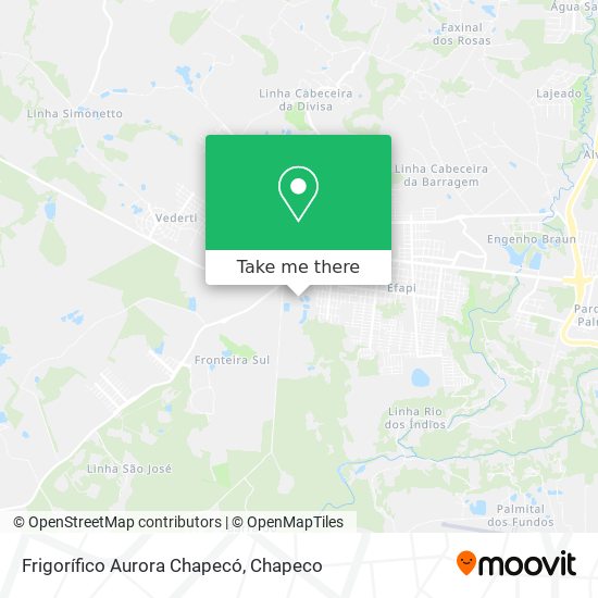 Frigorífico Aurora Chapecó map