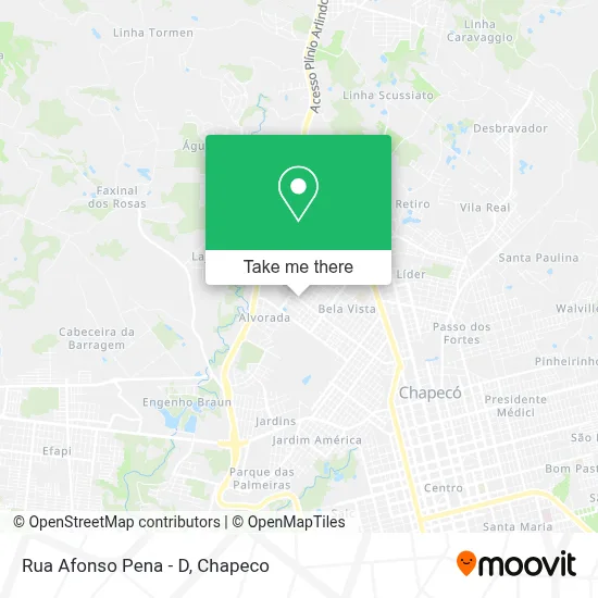 Rua Afonso Pena - D map