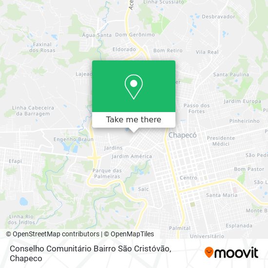 Conselho Comunitário Bairro São Cristóvão map