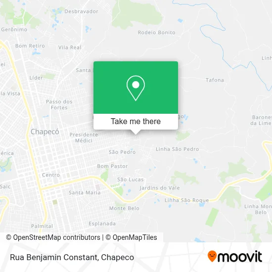 Rua Benjamin Constant map