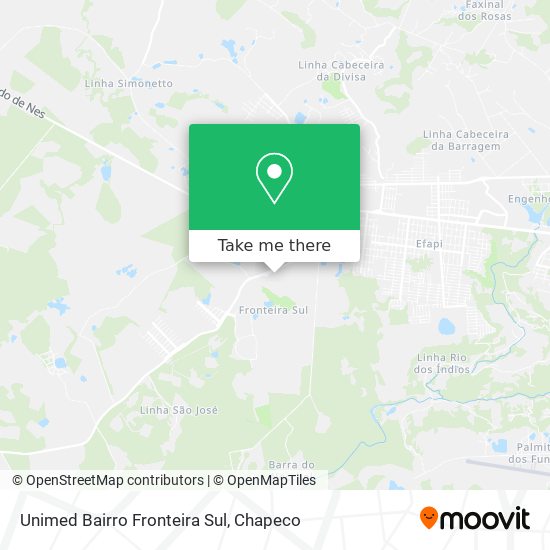 Unimed Bairro Fronteira Sul map