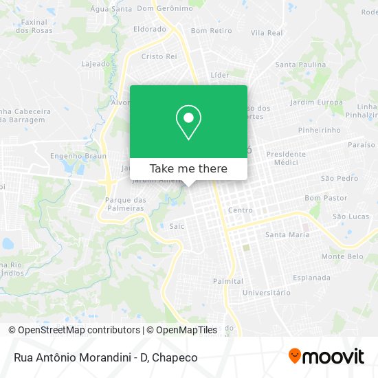 Rua Antônio Morandini - D map