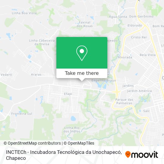 INCTECh - Incubadora Tecnológica da Unochapecó map